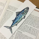 Mackerel, Salmon, & Plaice Bookmarks x 3 lino prints