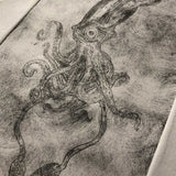 Squid (Inky Depths), dry point print